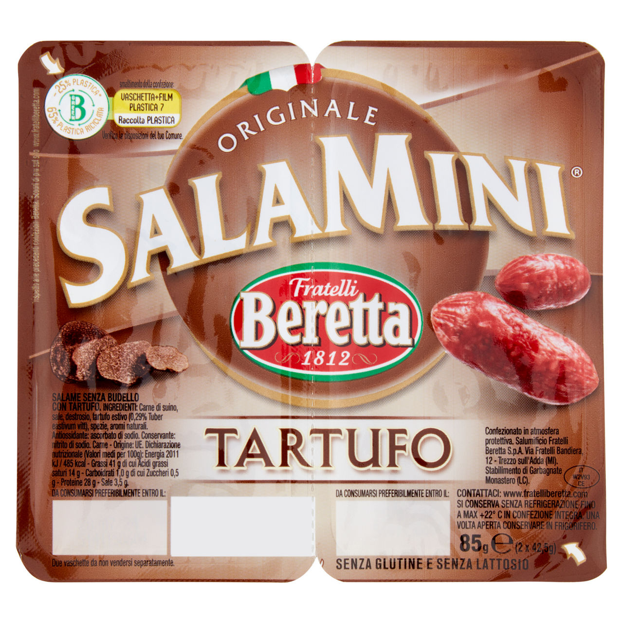 Salamini senza budello tartufo 85 gr - Immagine 01