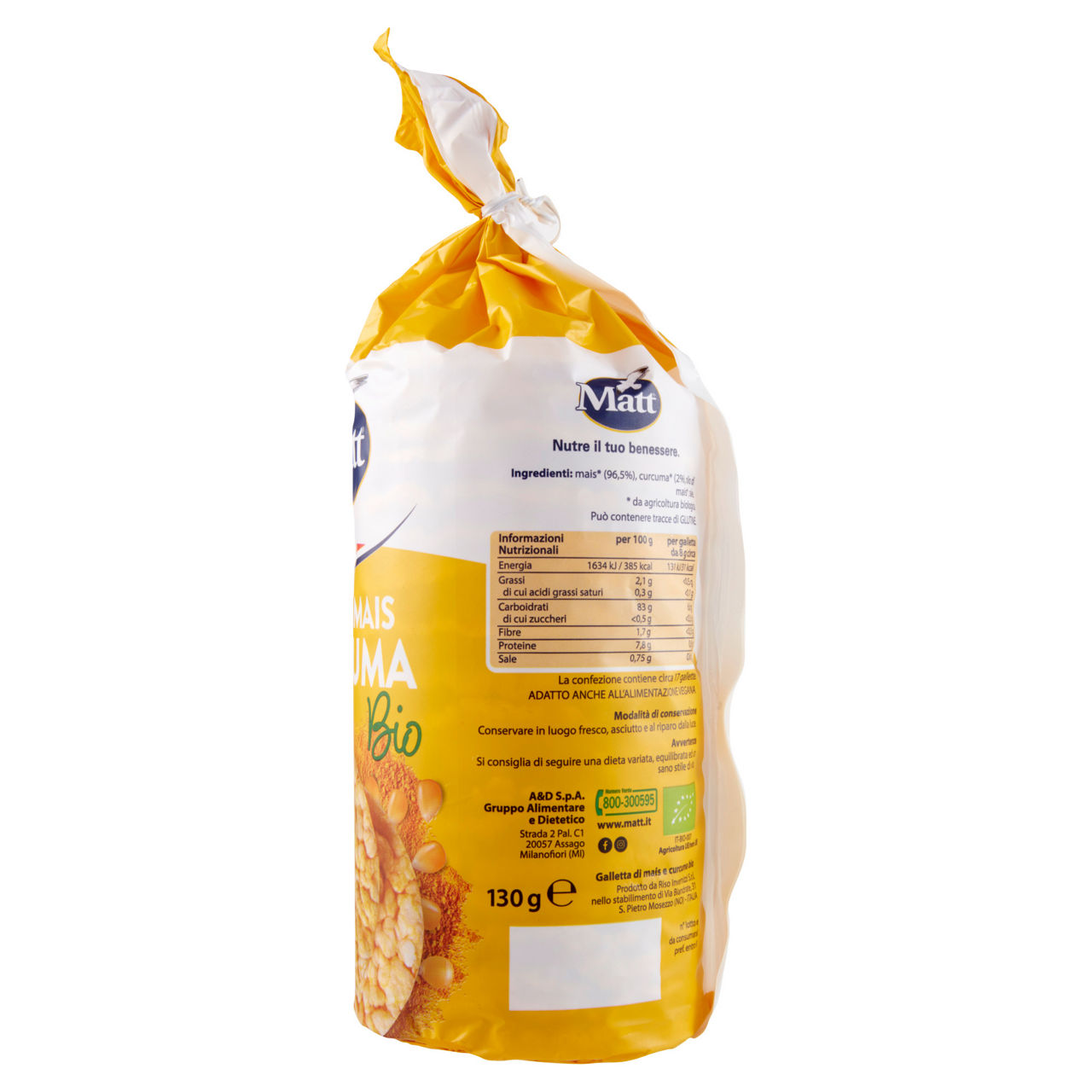 Gallette sottili di mais e curcuma bio 130 gr - Immagine 31