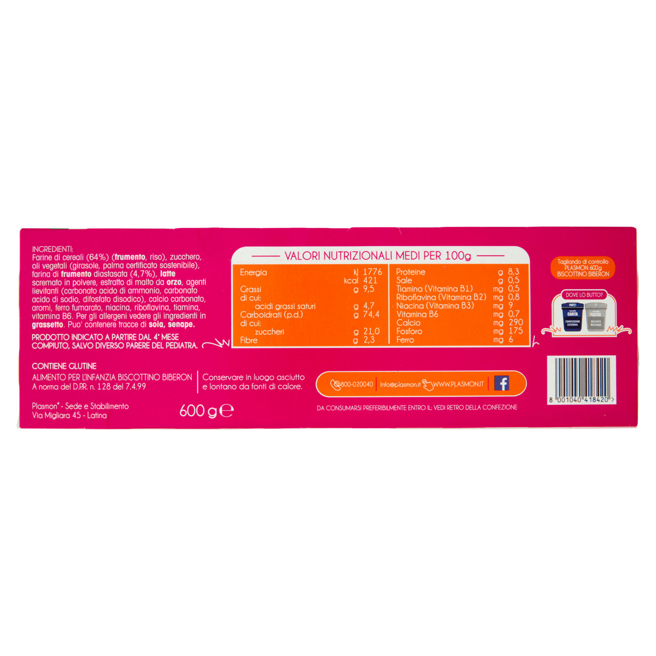 Primi mesi biscottino biberon 600 gr - Immagine 31
