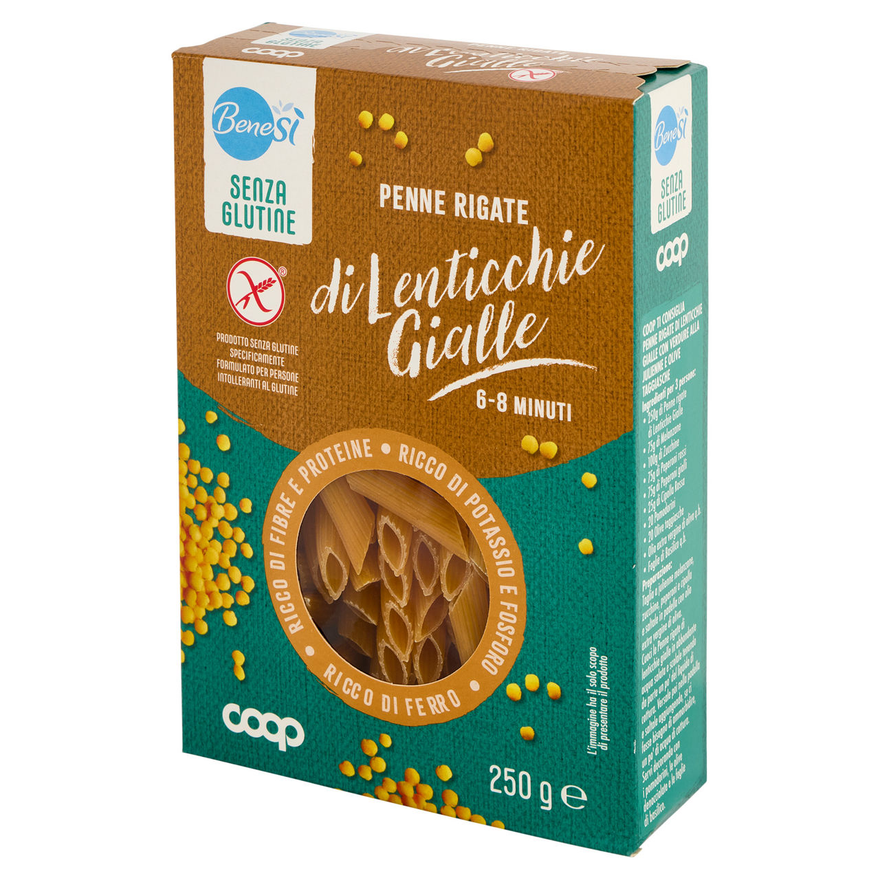 Penne rigate pasta di lenticchie gialle senza glutine 250 gr - Immagine 11