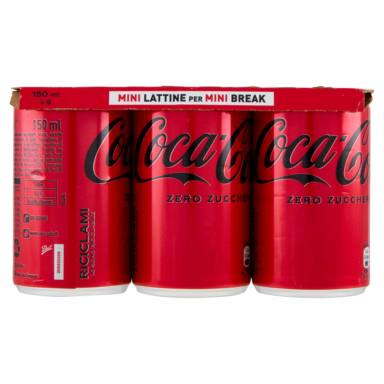 Coca Cola zero zuccheri in lattina mini 6 pz x 150 ml - Immagine 21