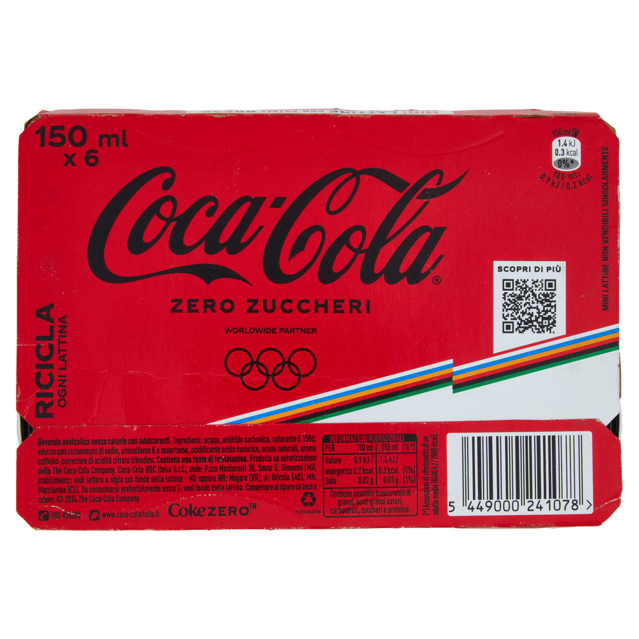 Coca Cola zero zuccheri in lattina mini 6 pz x 150 ml - Immagine 31
