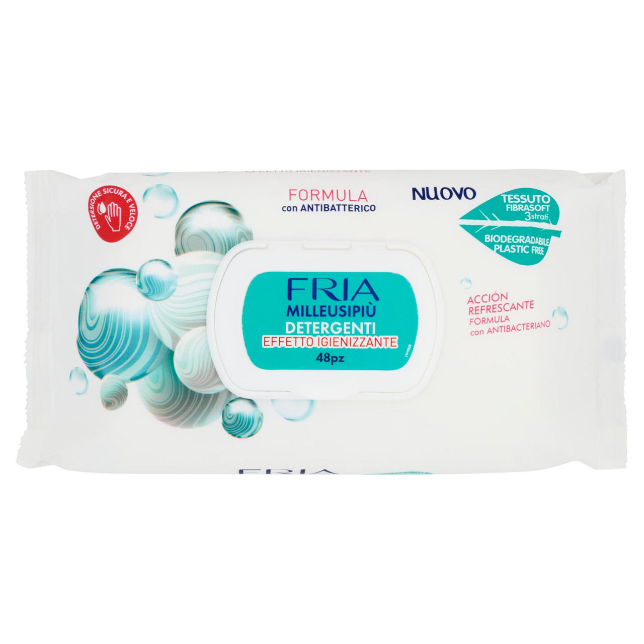 Salviette milleusi detergenti igienizzanti 48 pz - Immagine 01