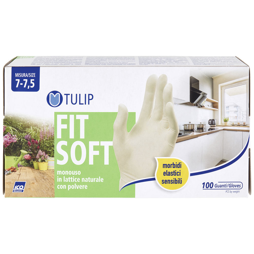 Guanti in lattice naturale monouso taglia m 100 pz