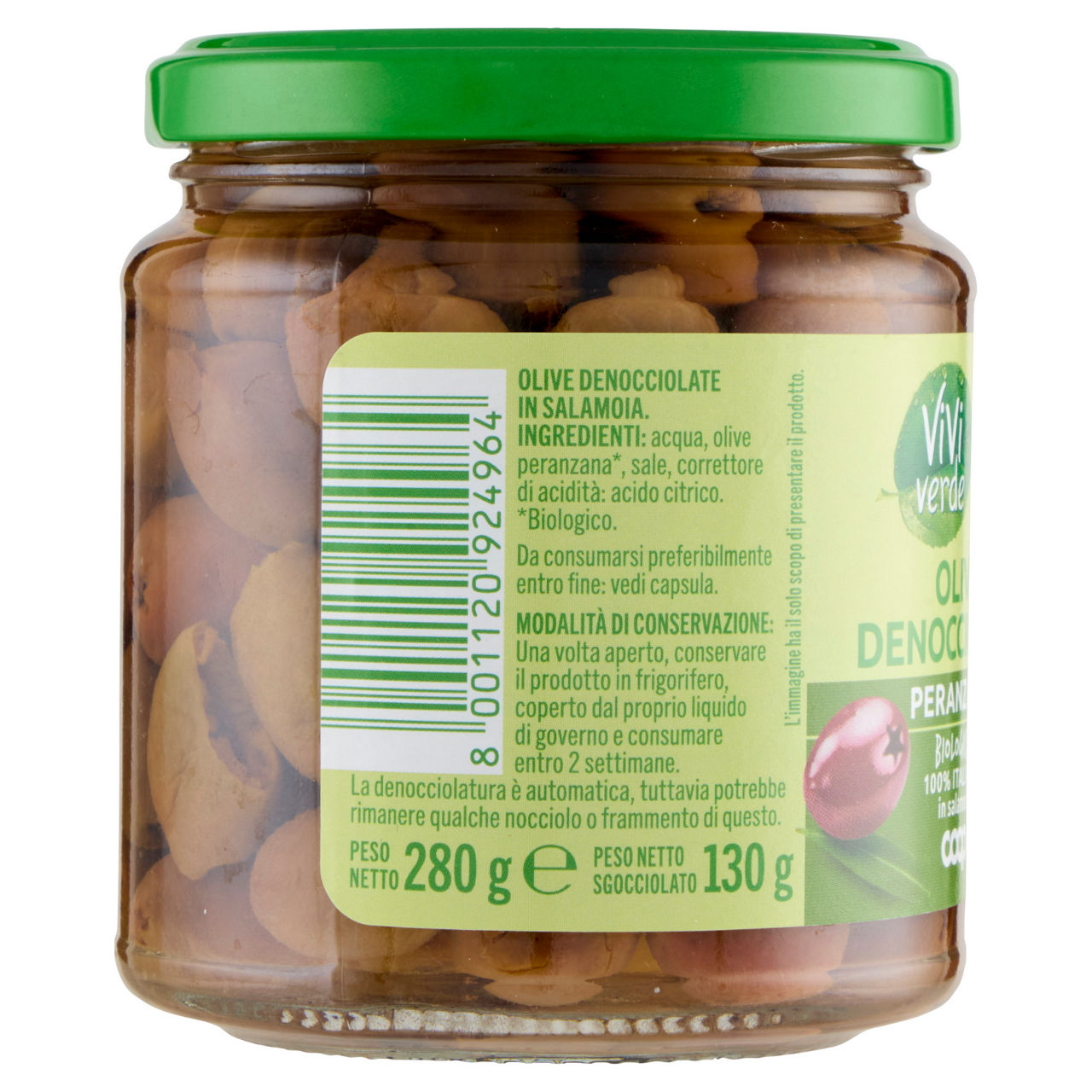 Olive denocciolate peranzana biologiche in salamoia vivi verde 280 g - Immagine 31