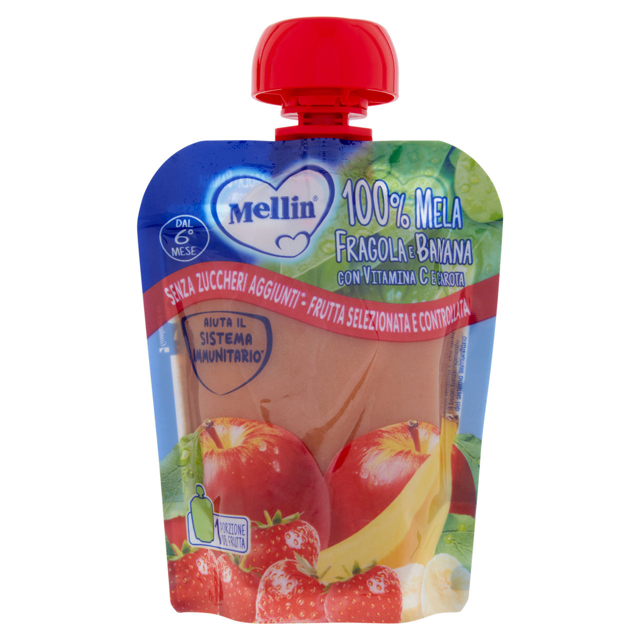 Purea di mela fragola e banana 90 gr