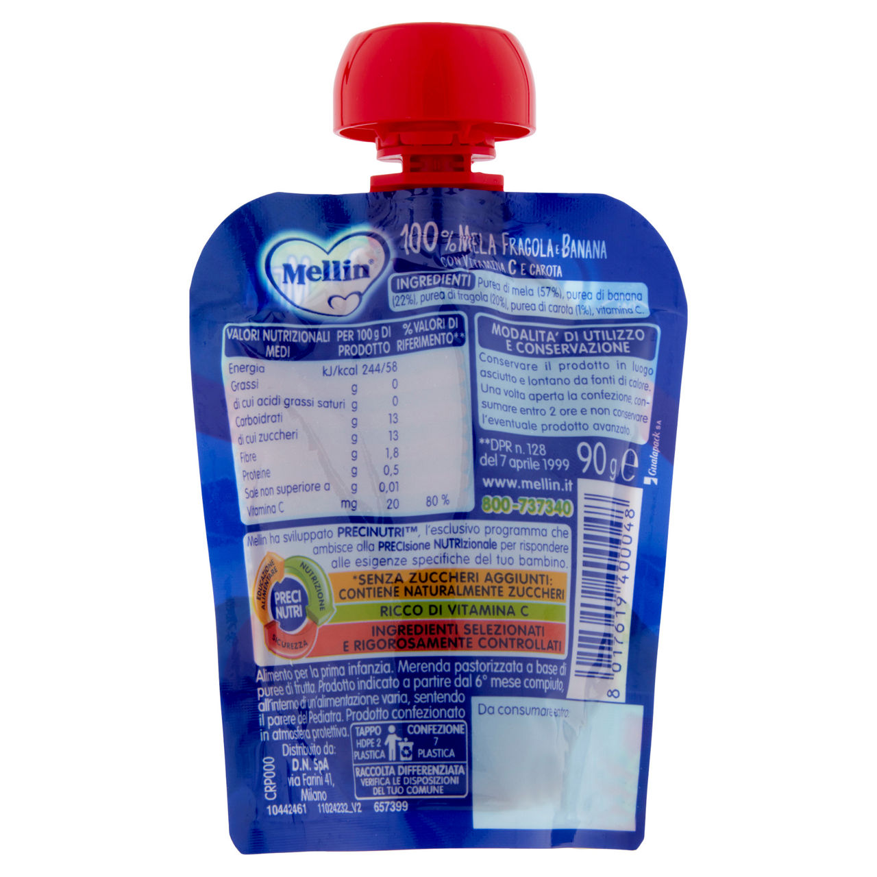 Purea di mela fragola e banana 90 gr - Immagine 31