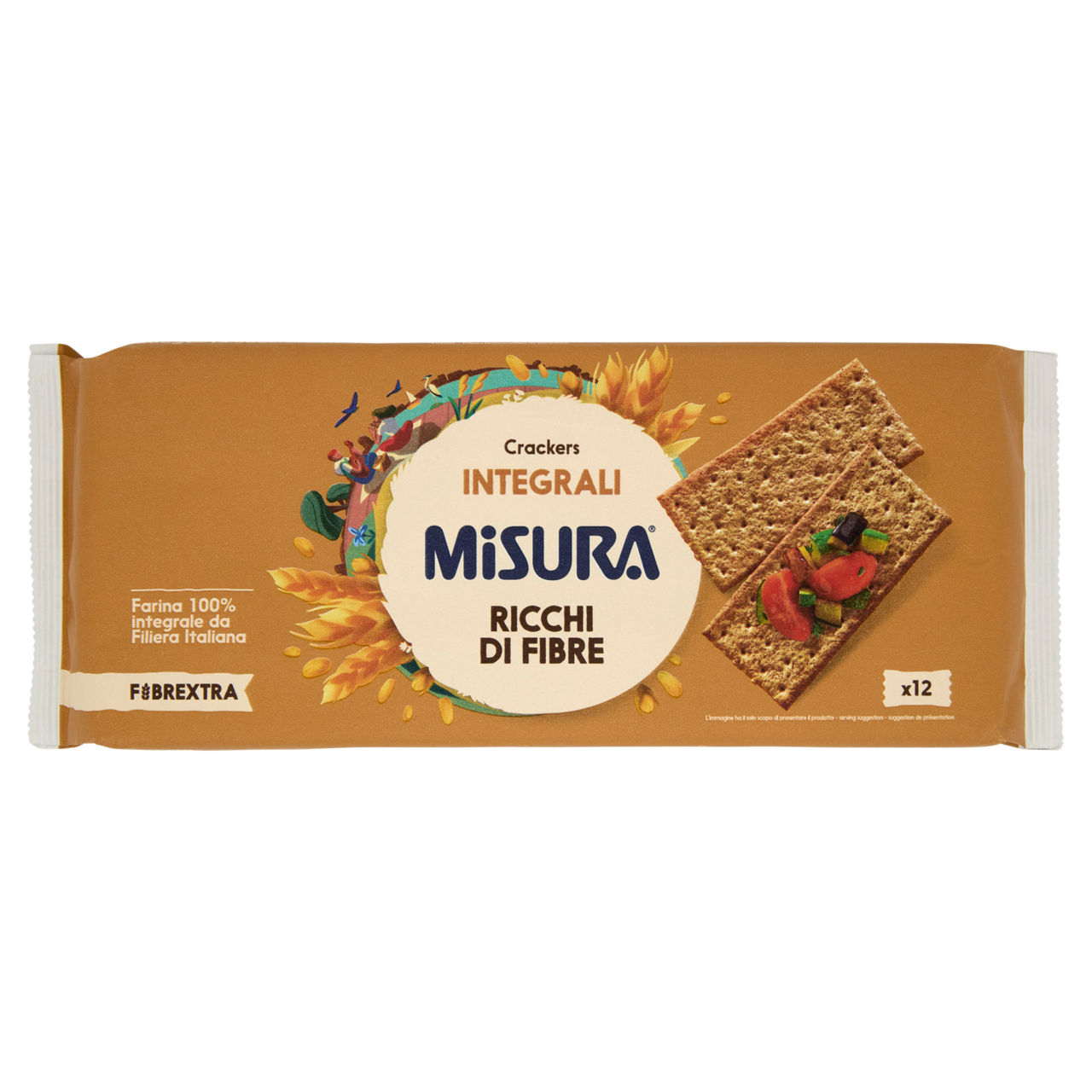 Crackers integrale fibrextra misura g 385 - Immagine 01