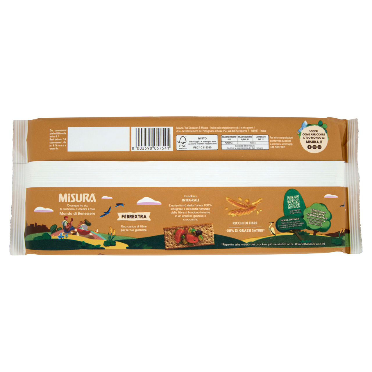 Crackers integrale fibrextra misura g 385 - Immagine 51