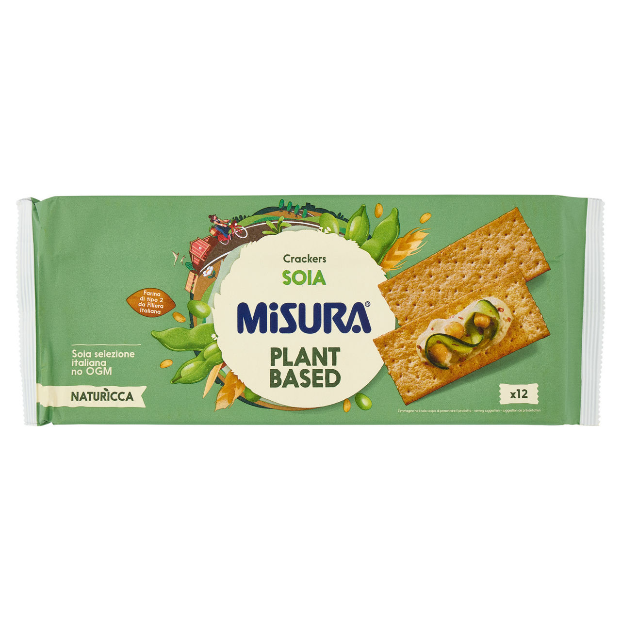 Crackers con soia 12 porzioni 400 gr - Immagine 01