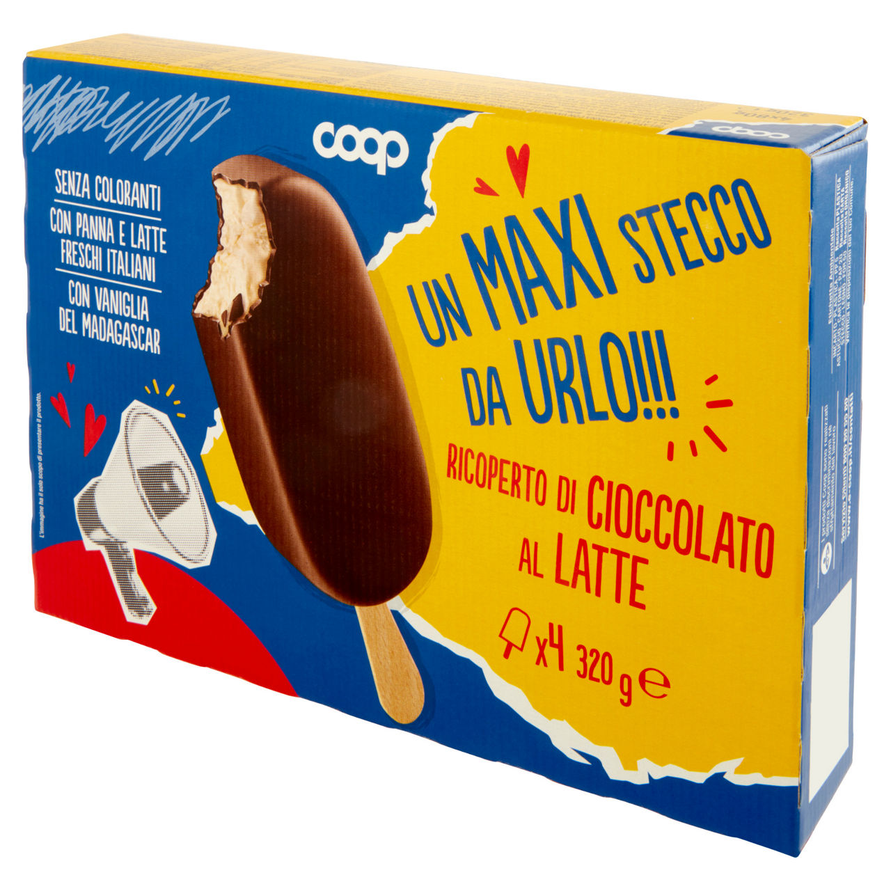 Stecco gelato maxi alla panna e vaniglia con copertura al cioccolato ala latte 4 pz 320 gr - Immagine 31