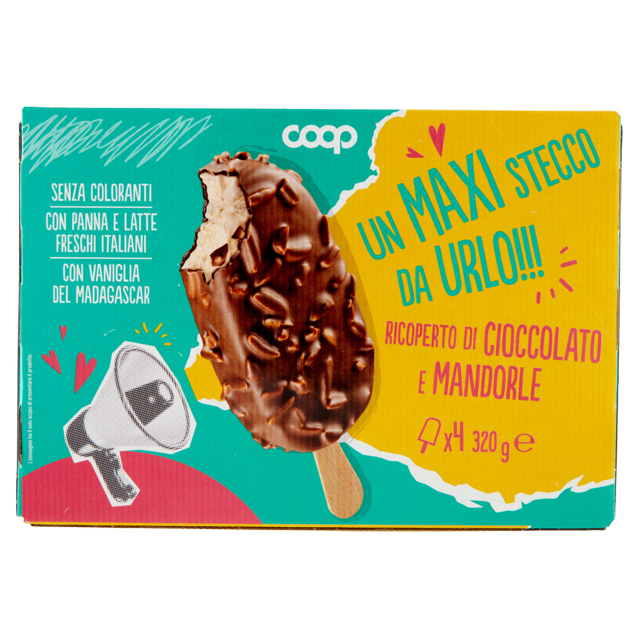 Stecco gelato maxi ricoperto di cioccolato e mandorle 4 pz 320 gr - Immagine 41