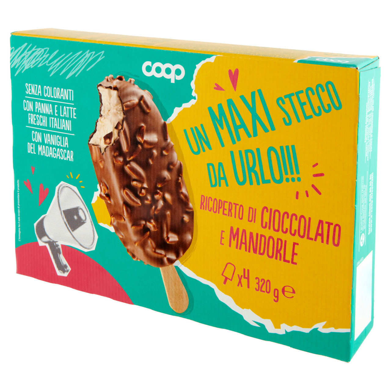 Stecco gelato maxi ricoperto di cioccolato e mandorle 4 pz 320 gr - Immagine 61
