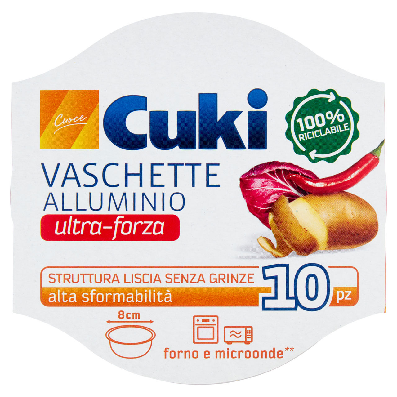 Vaschette in alluminio monoporzioni 10 pz - Immagine 01
