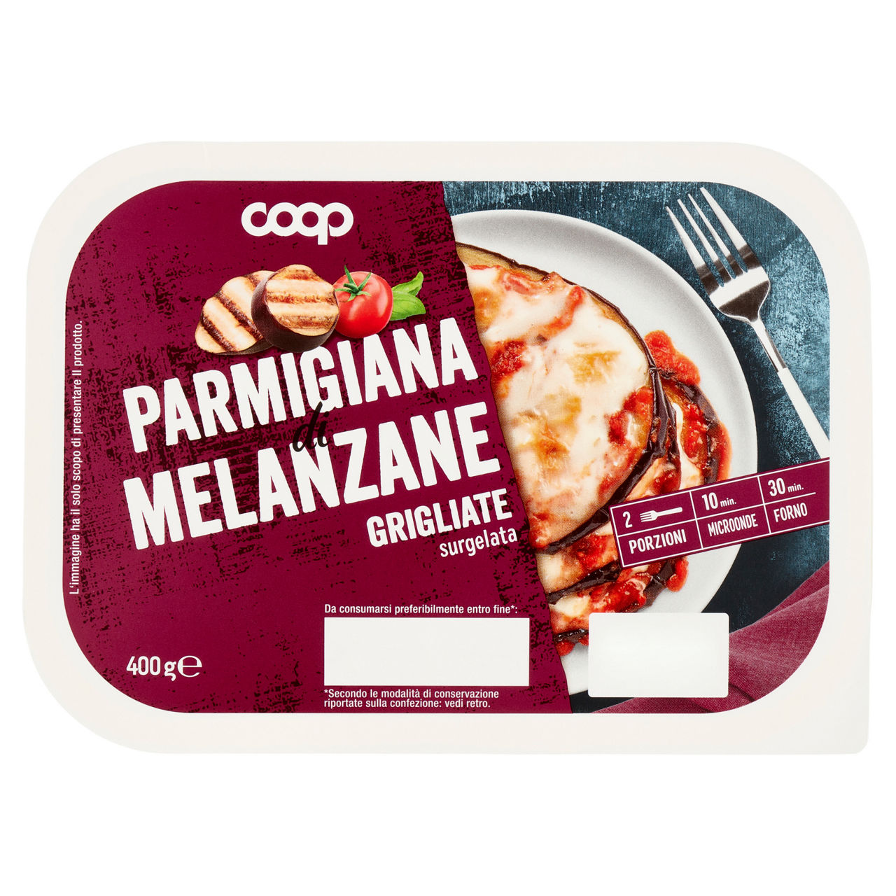 Melanzane alla parmigiana surgelate 400 gr