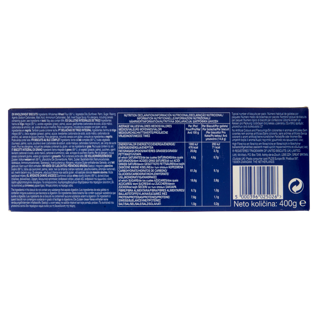 Biscotti Digestive integrale 400 gr - Immagine 41