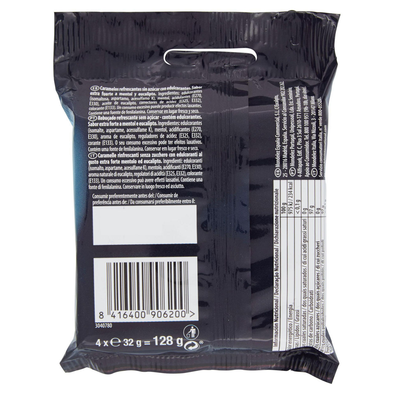Caramelle al mentolo ed eucalipto extra forte senza zucchero 4 pz x 32 gr - Immagine 11