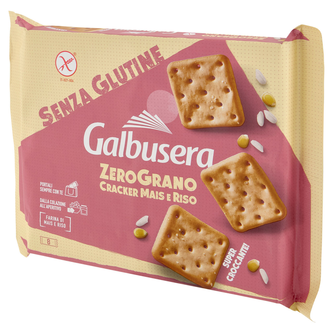 Cracker con mais e riso senza glutine 8 monoporzioni - Immagine 11
