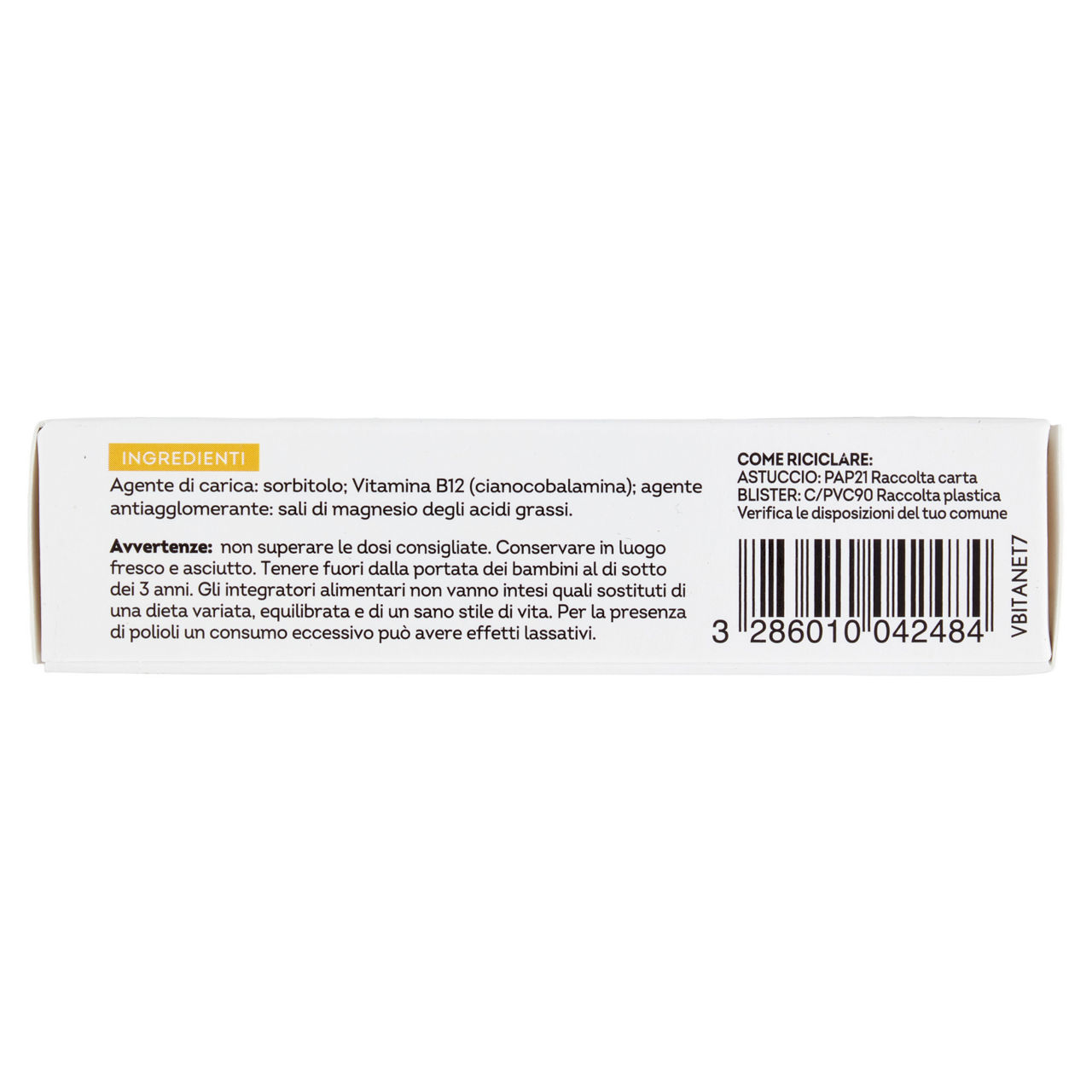 Integratore alimentare a base di Vitamina B12 90 compresse - Immagine 51