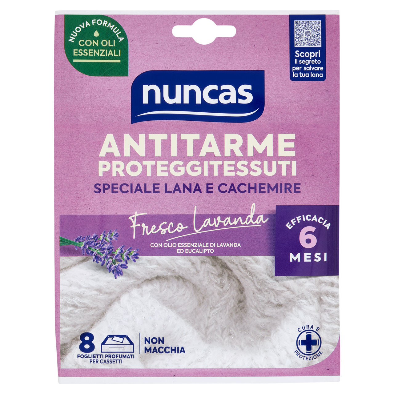Antitarme fresco lavanda 8 fogli - Immagine 01