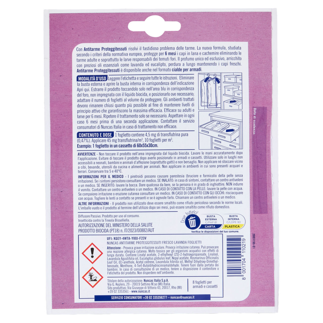 Antitarme fresco lavanda 8 fogli - Immagine 11