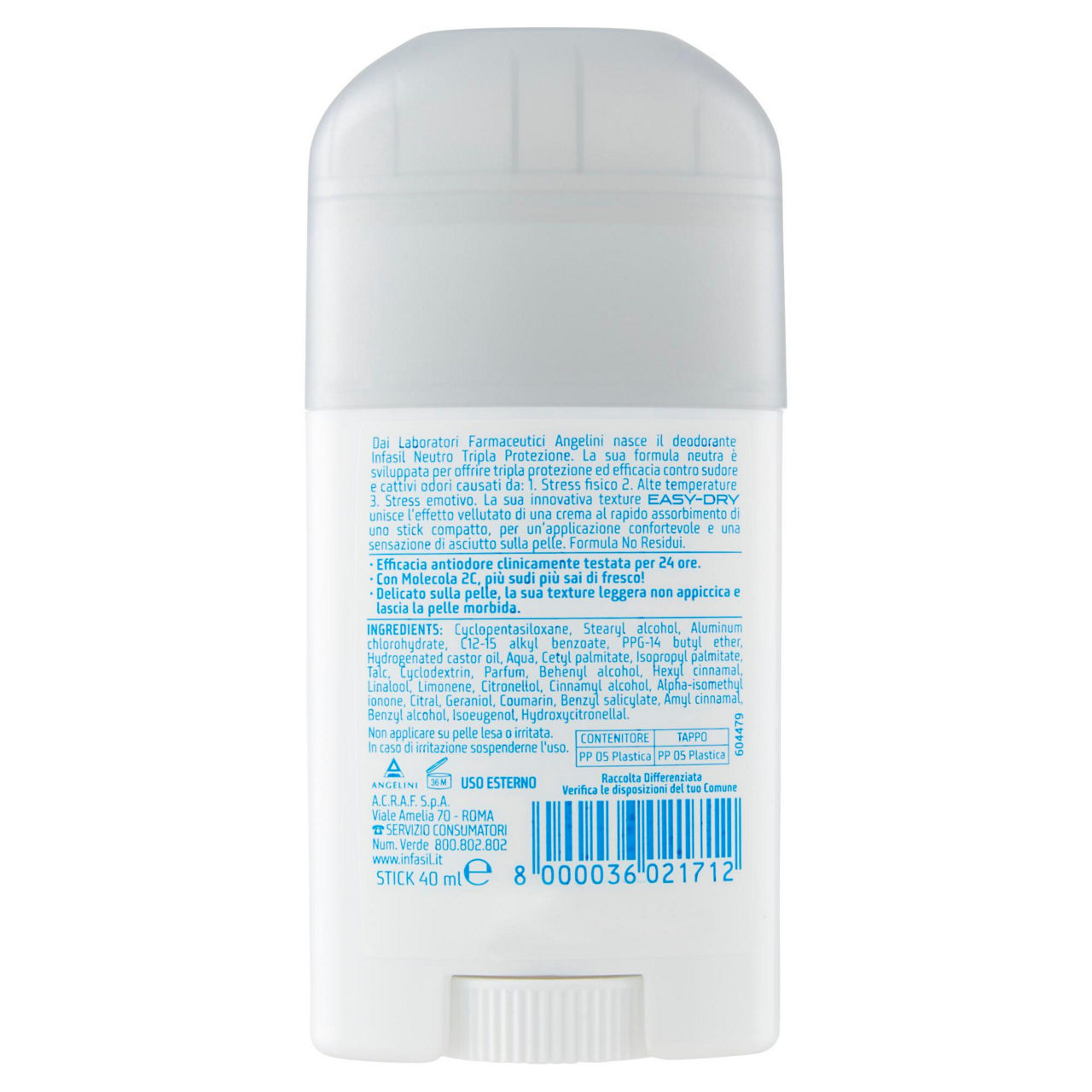 Deodorante stick neutro tripla protezione 40 ml - Immagine 31