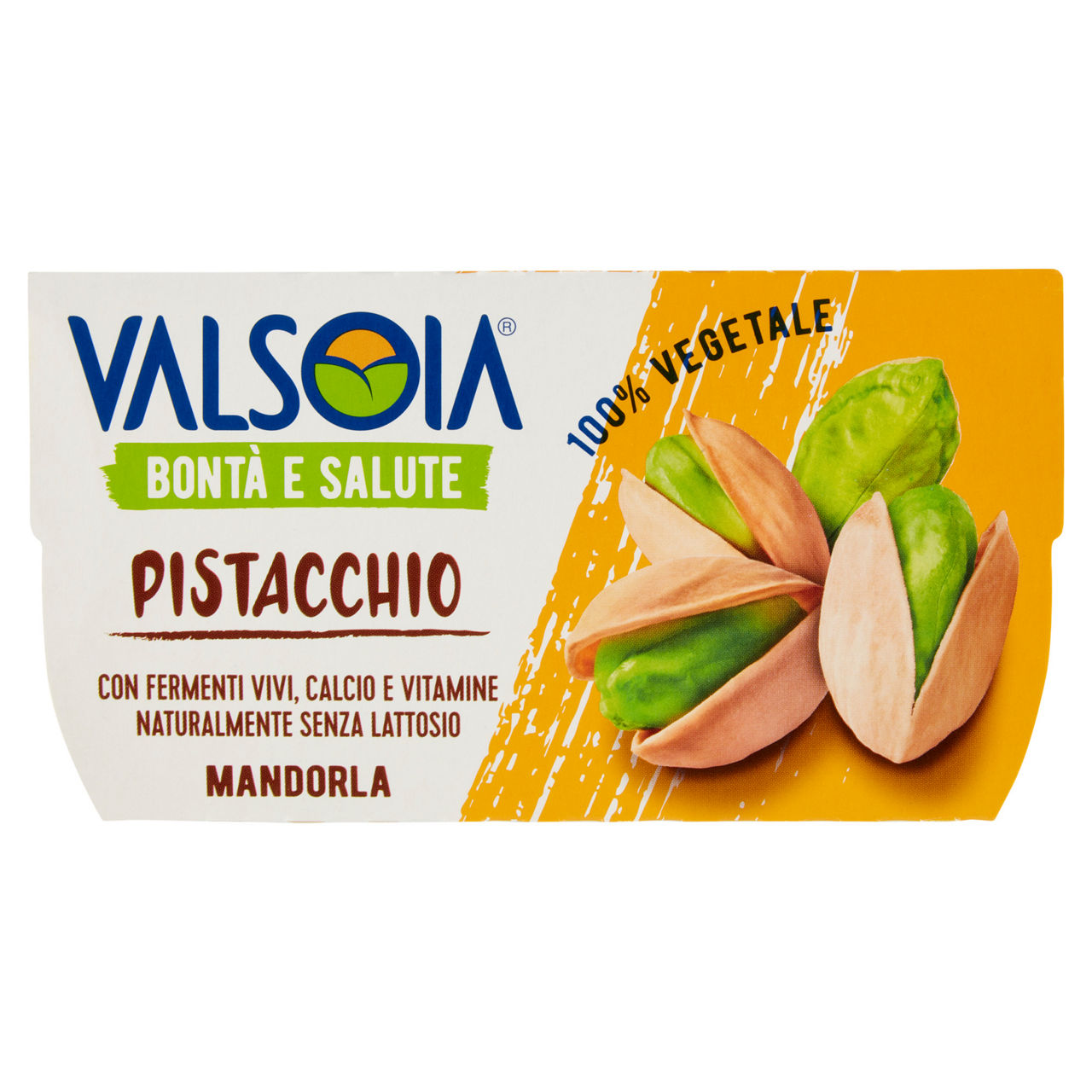 Yogurt vegetale base mandorla al pistacchio 2 pz da 115 gr - Immagine 01