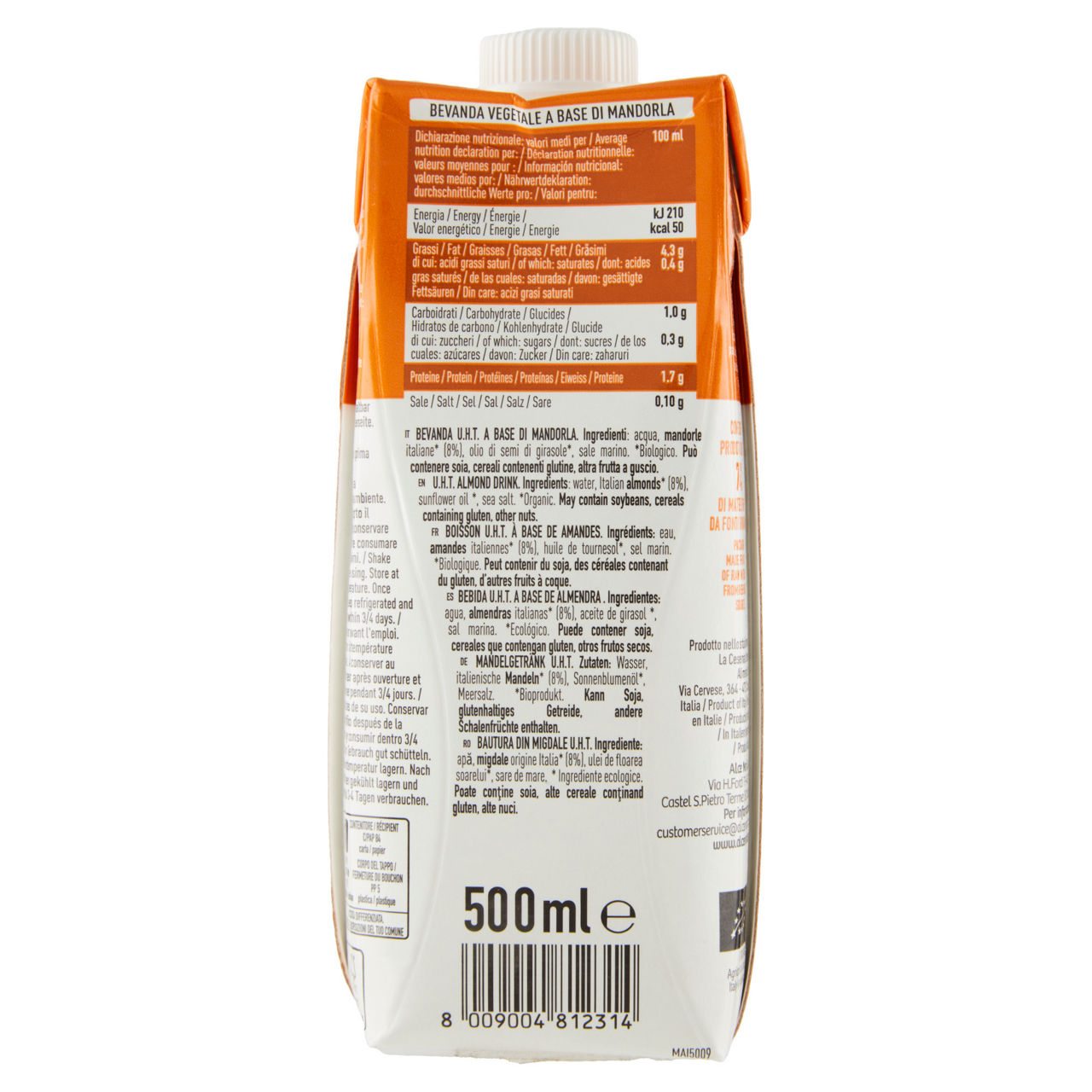 Bevanda vegetale di mandorla bio senza zucchero 500 ml - Immagine 31