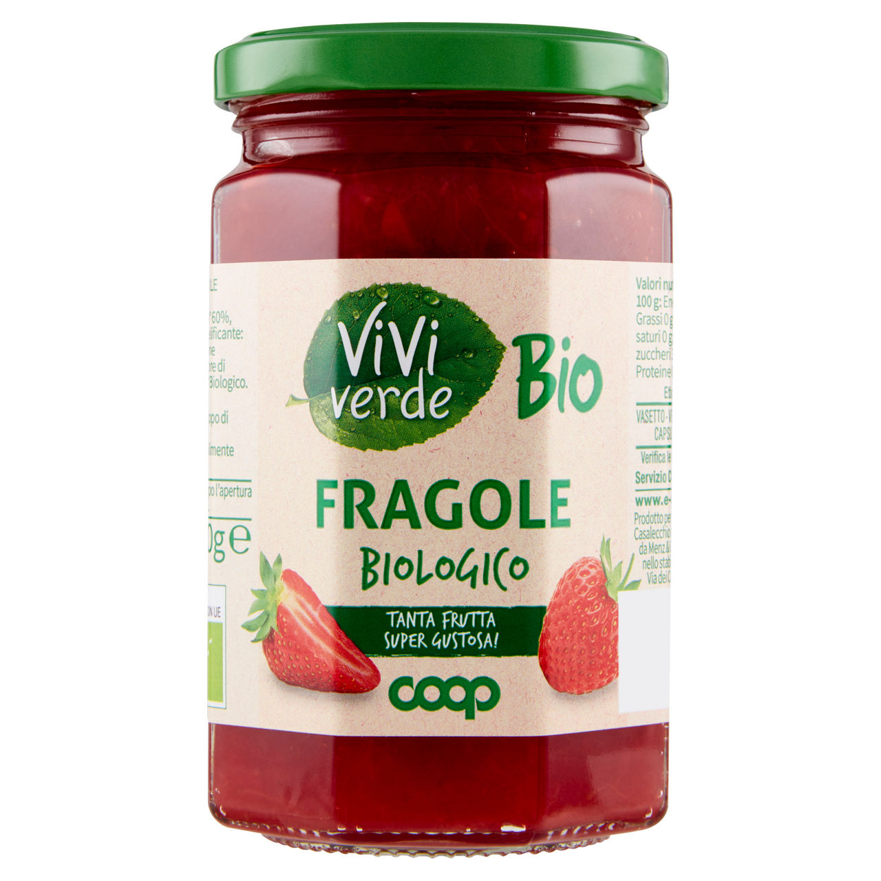 Preparato di fragole bio vivi verde g 330