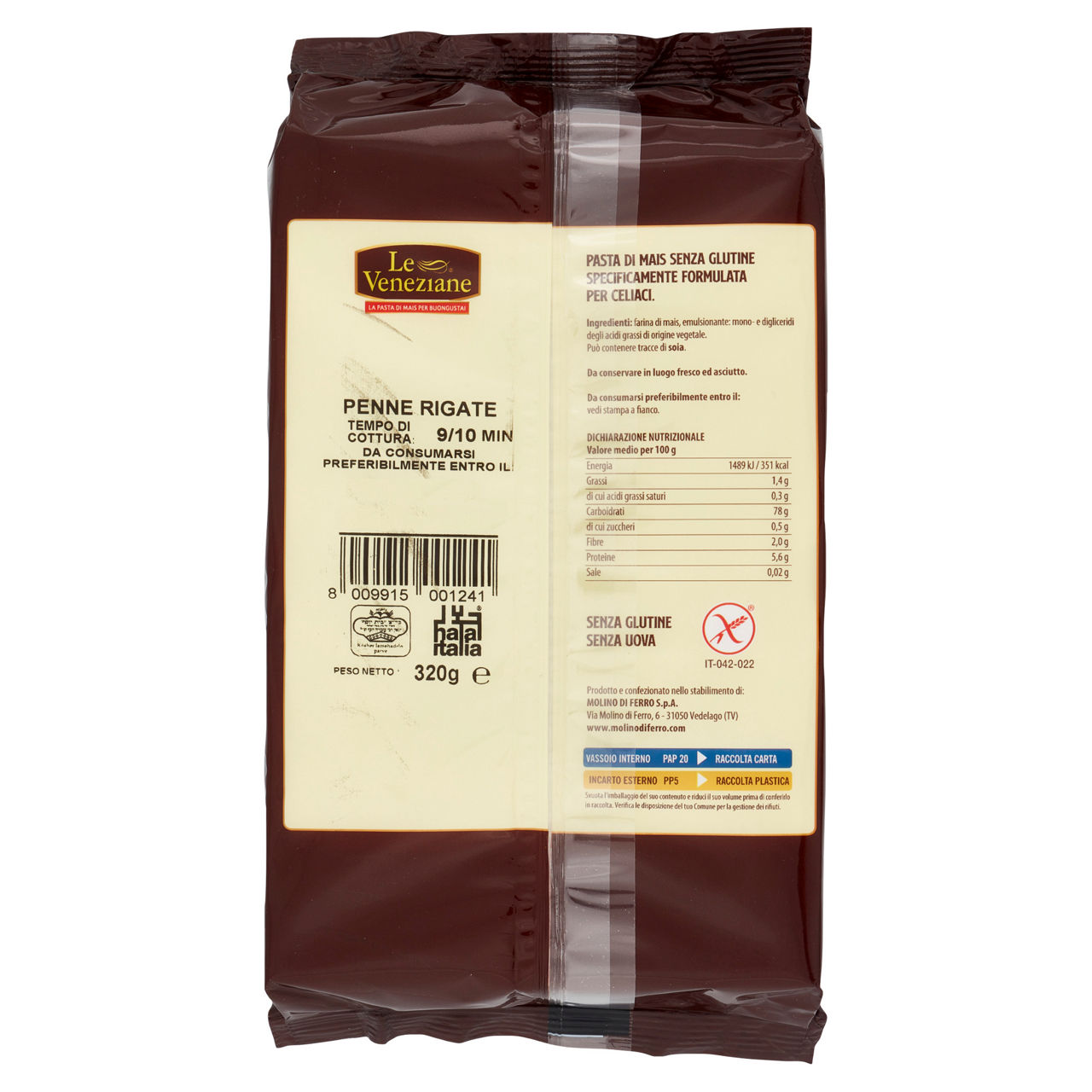 Penne rigate pasta di mais senza glutine 250 gr + 70 gr in omaggio - Immagine 21