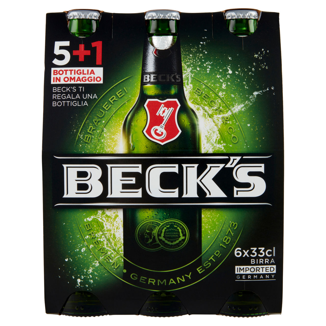 Birra Beck's in bottiglia 5+1 pz omaggio x 330 ml