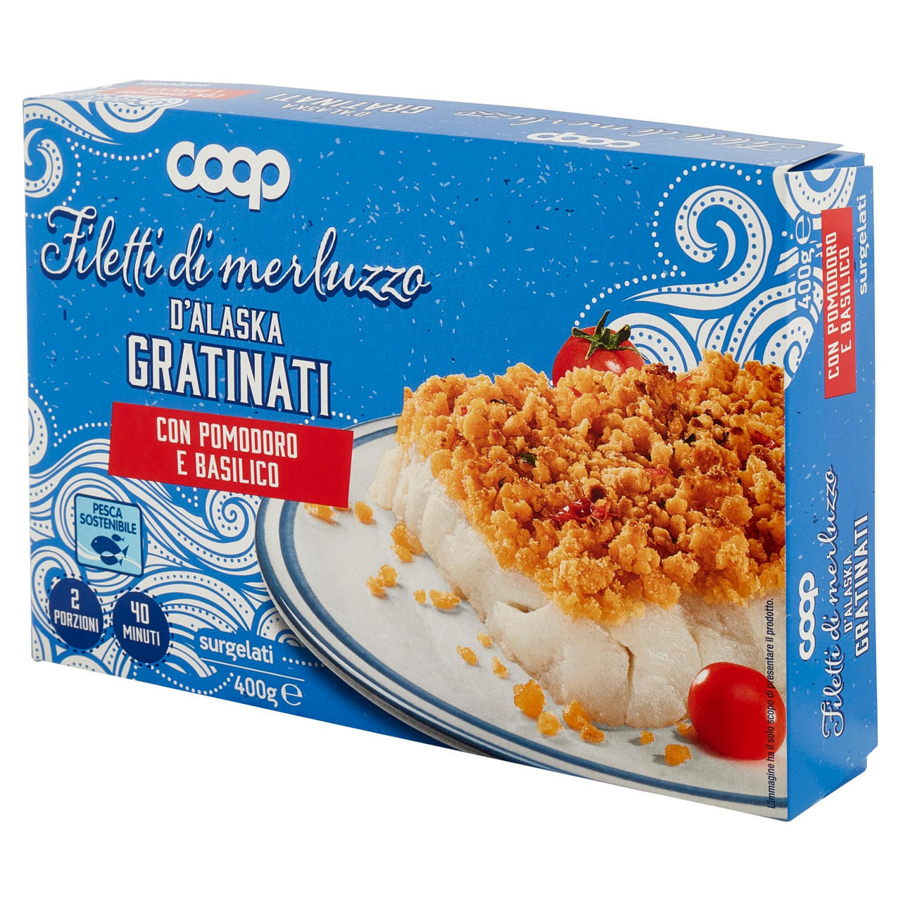 Filetti di merluzzo d'Alaska gratinati con pomodoro e basilico surgelati 400 gr - Immagine 41