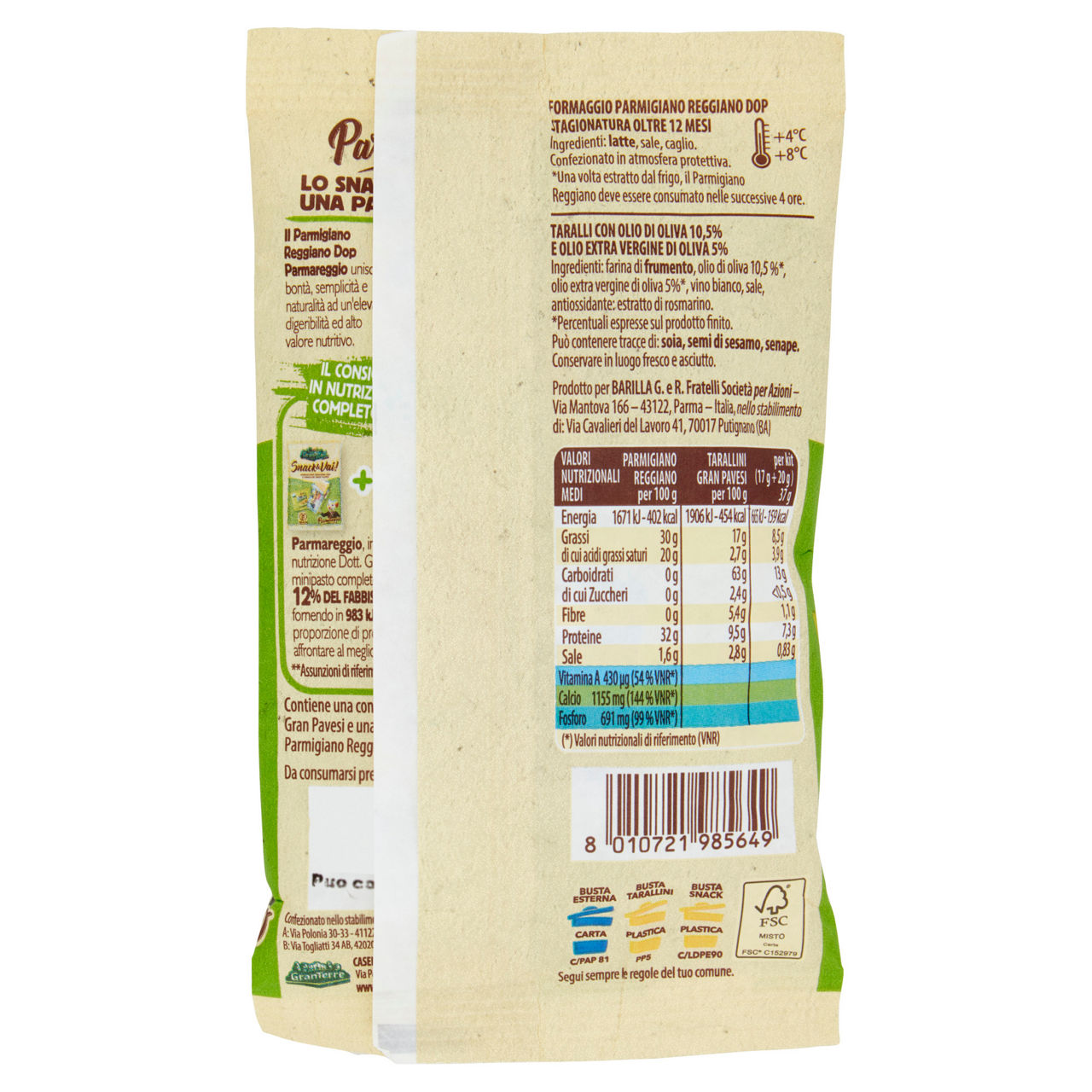 Snack con taralli e Parmigiano Reggiano DOP 37 gr - Immagine 21