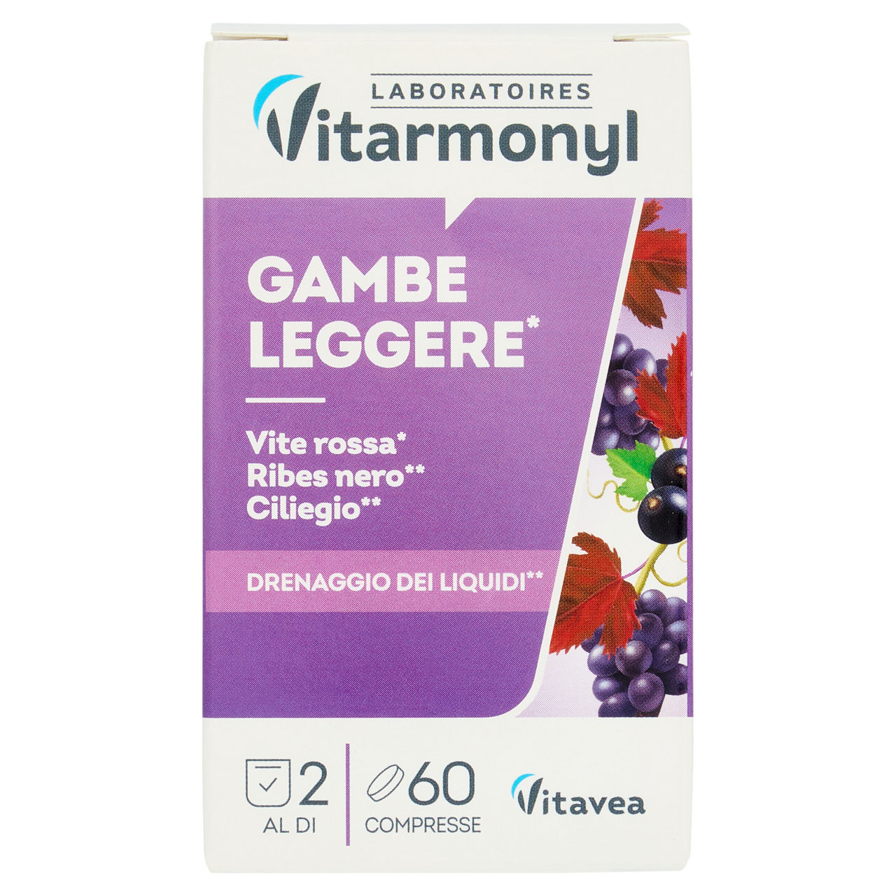 VITE ROSSA RIBES NERO 60 COMPRESSE VITARMONYL SCATOLA G 39 - Immagine 01