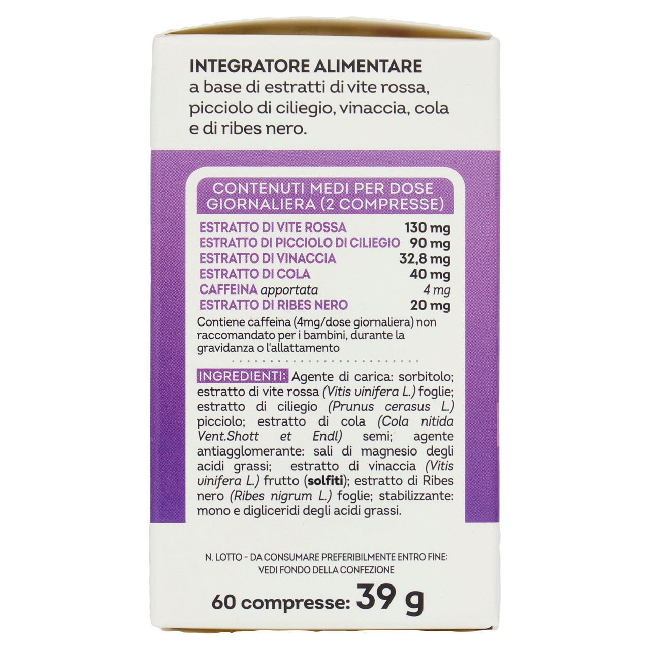 VITE ROSSA RIBES NERO 60 COMPRESSE VITARMONYL SCATOLA G 39 - Immagine 11