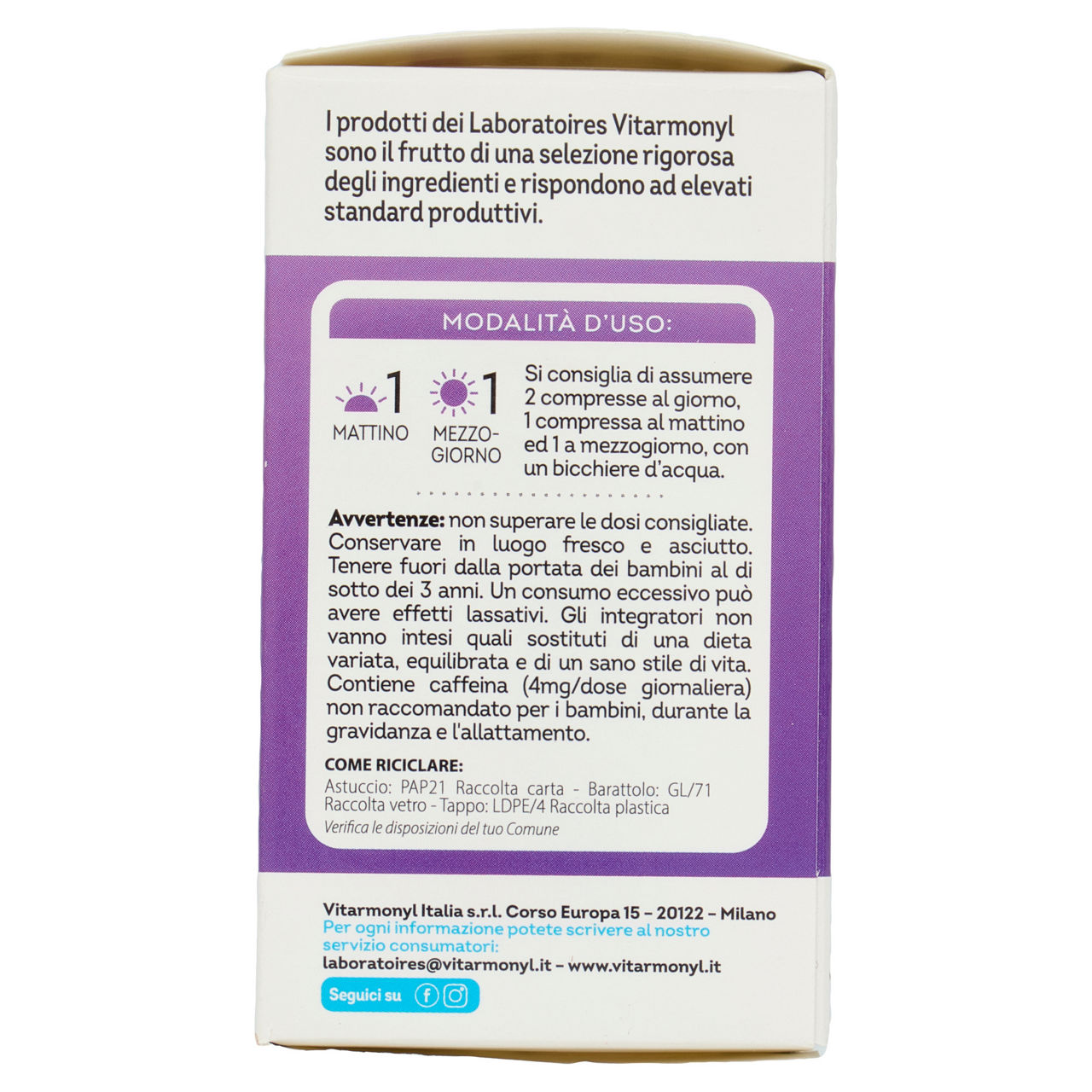 VITE ROSSA RIBES NERO 60 COMPRESSE VITARMONYL SCATOLA G 39 - Immagine 51