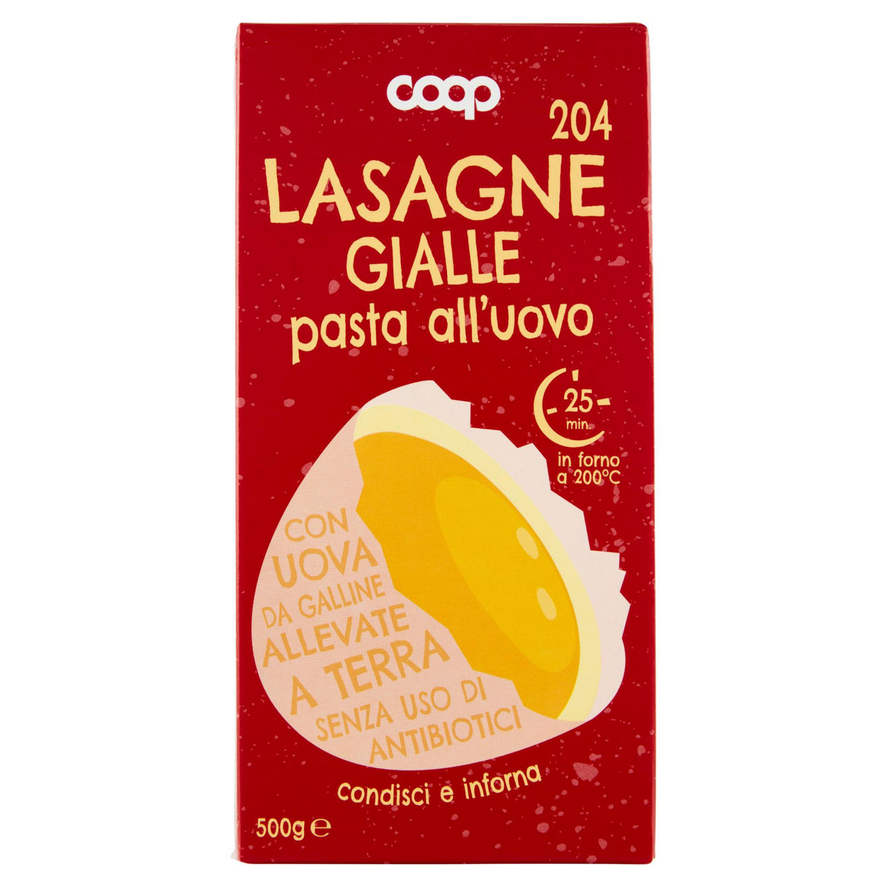 Lasagne gialle 204 pasta all'uovo 500 g - Immagine 01