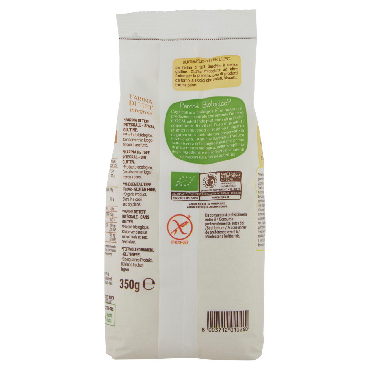 Farina di teff integrale senza glutine bio 350 gr - Immagine 31