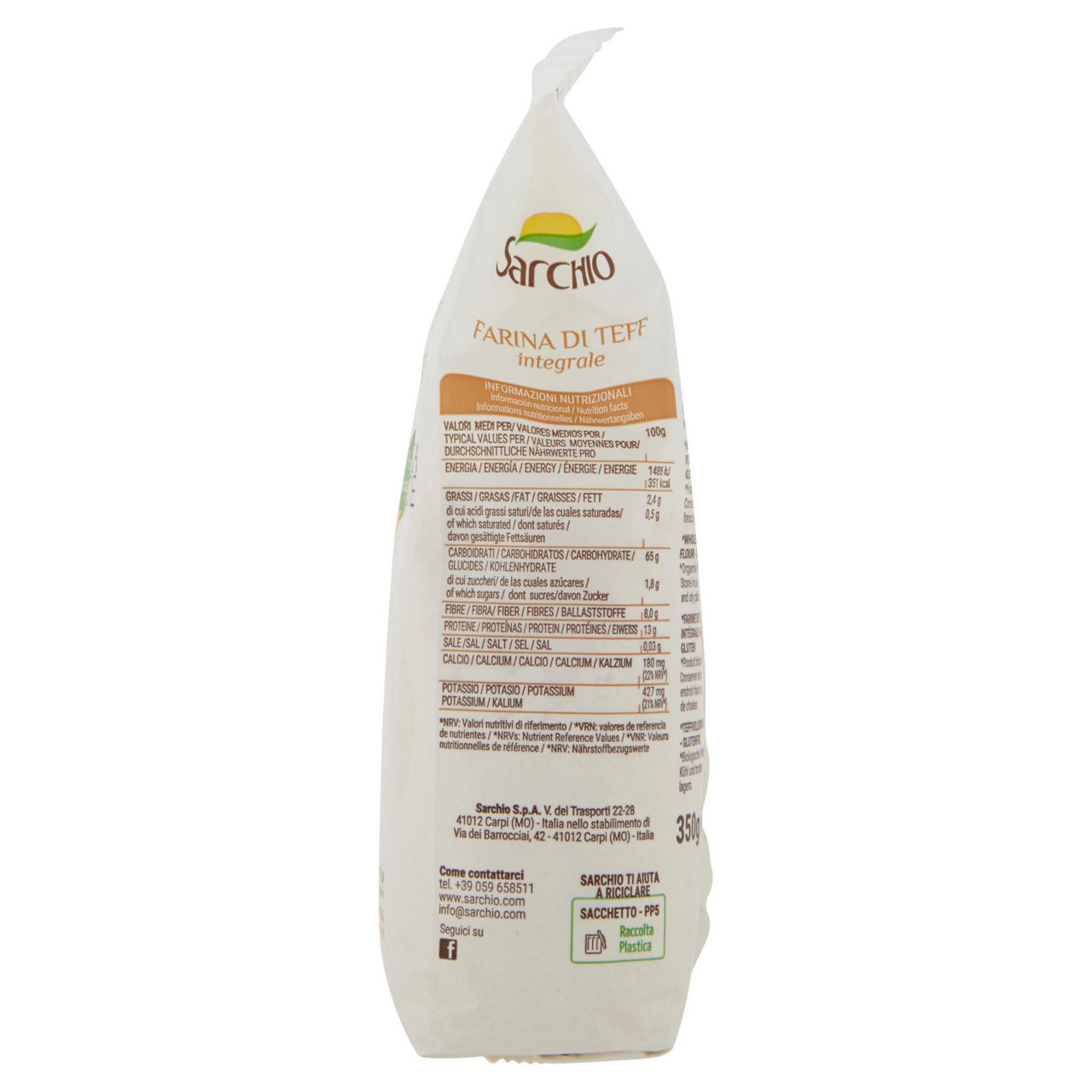 Farina di teff integrale senza glutine bio 350 gr - Immagine 21