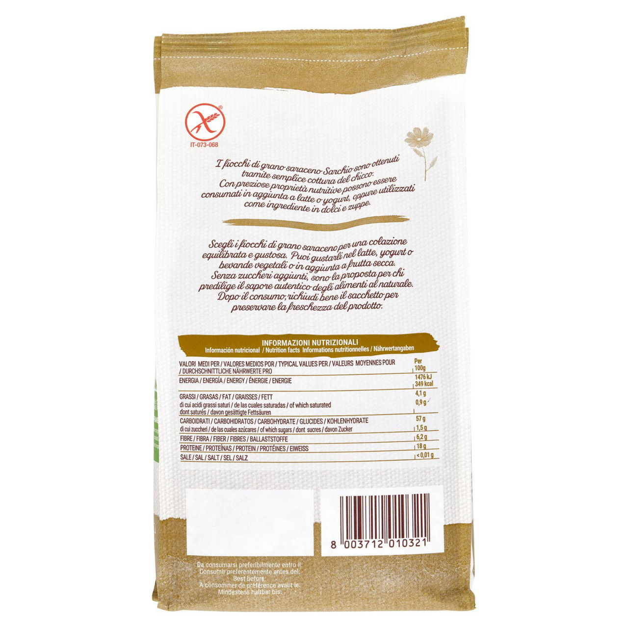 Fiocchi di grano saraceno bio sarchio sacchetto gr. 375 - Immagine 31