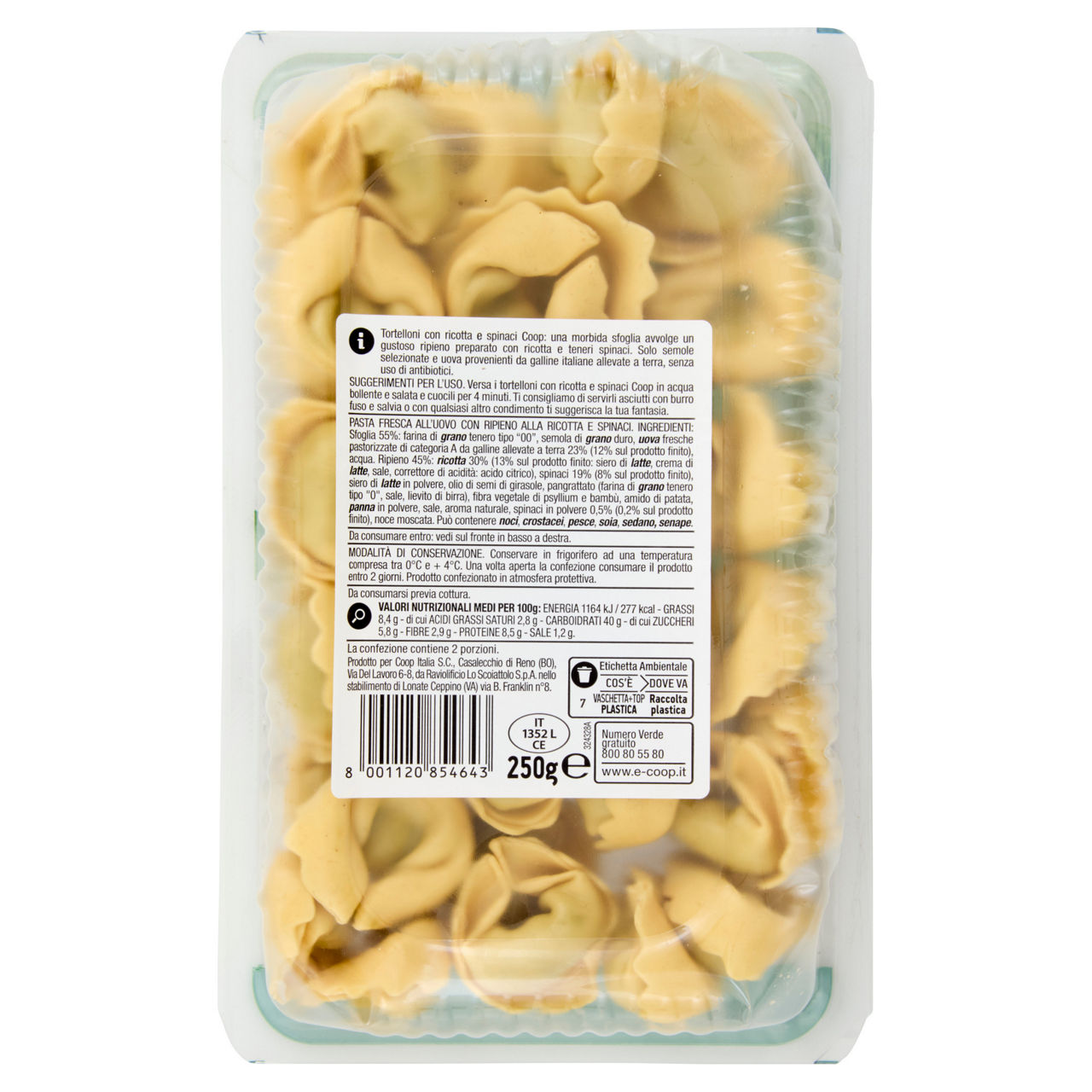 Tortelloni freschi con ricotta spinaci 250 gr - Immagine 91
