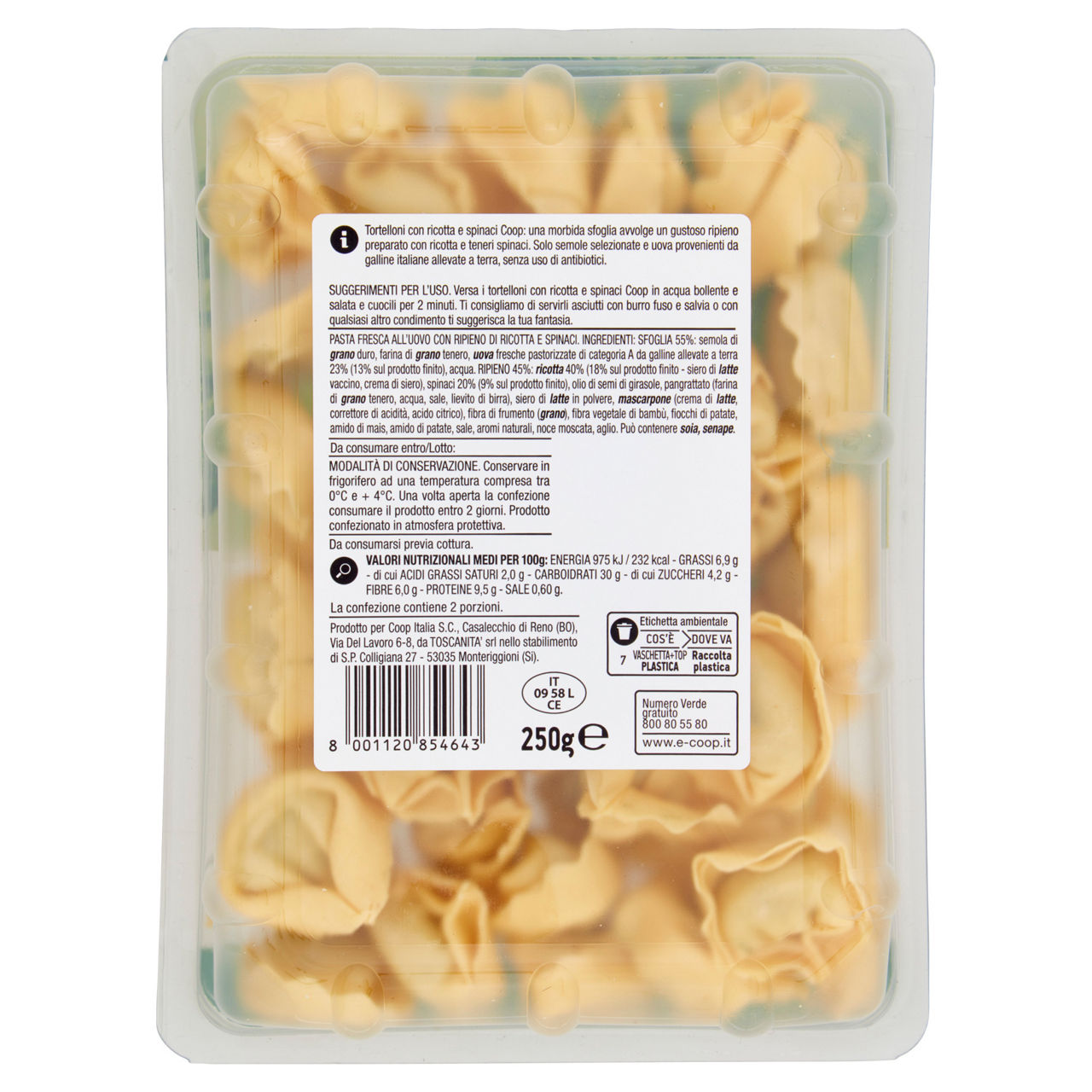 Tortelloni freschi con ricotta spinaci 250 gr - Immagine 81