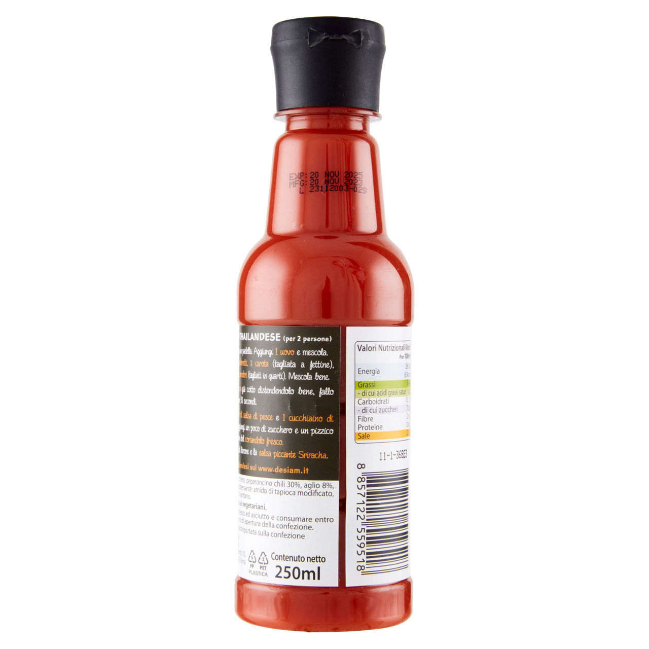Salsa al peperoncino rosso piccante Spicy Sriracha 250 gr - Immagine 21