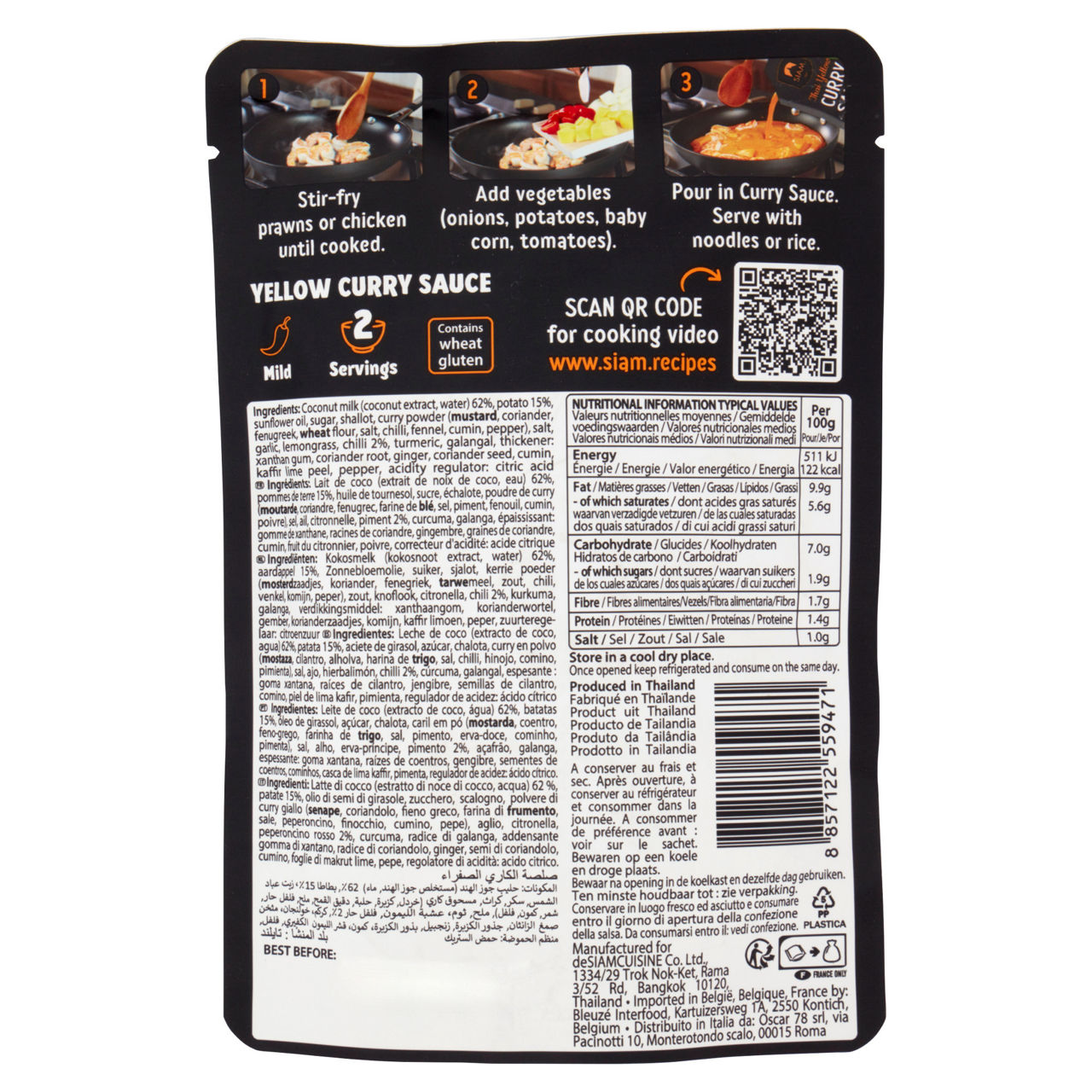 Salsa yellow curry sauce de siam 200g (salsa di curry giallo) - Immagine 21
