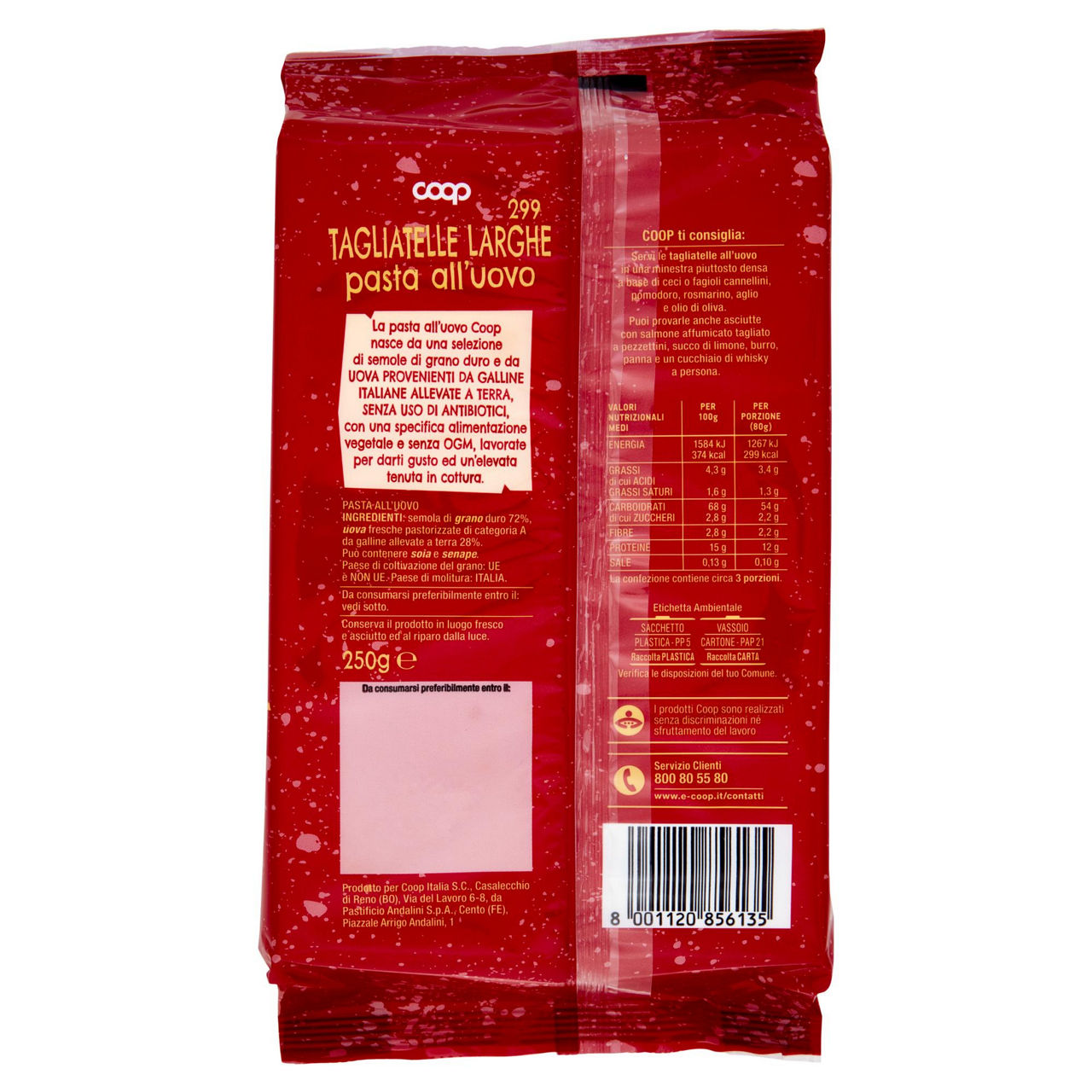 Tagliatelle larghe n. 299 pasta all'uovo 250 gr - Immagine 11