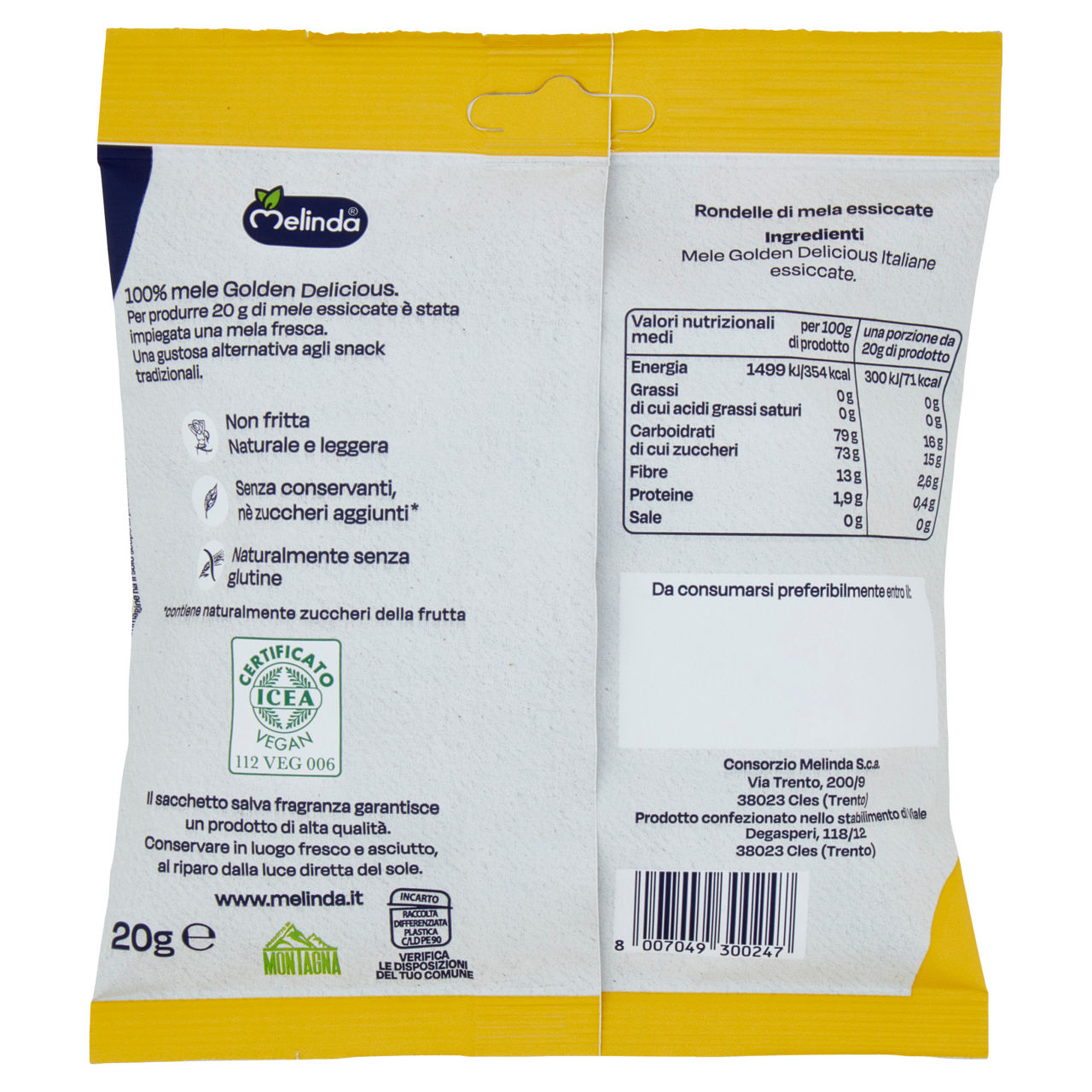 Rondelle di mela essiccata 20 gr - Immagine 31