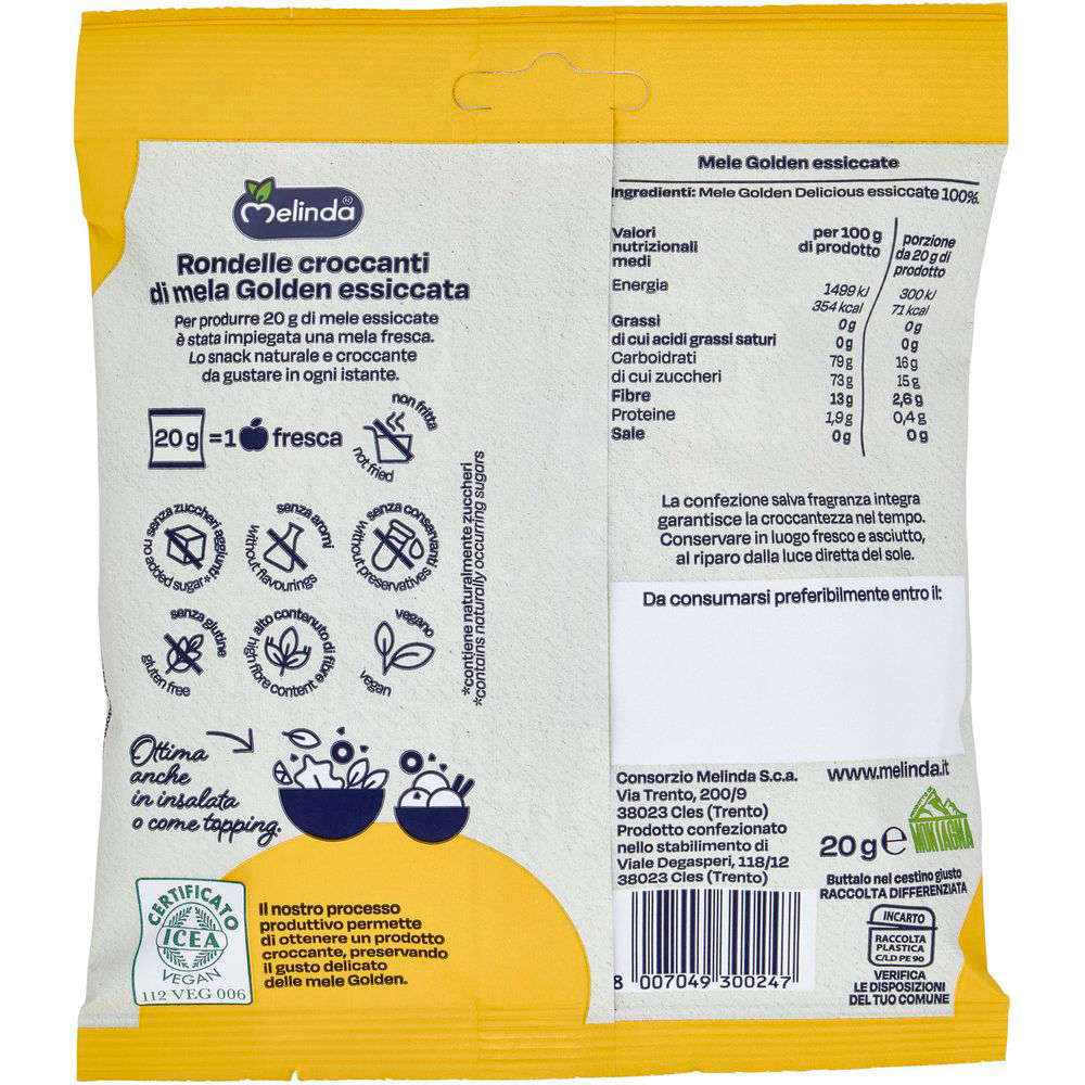 Rondelle di mela essiccata 20 gr - Immagine 71