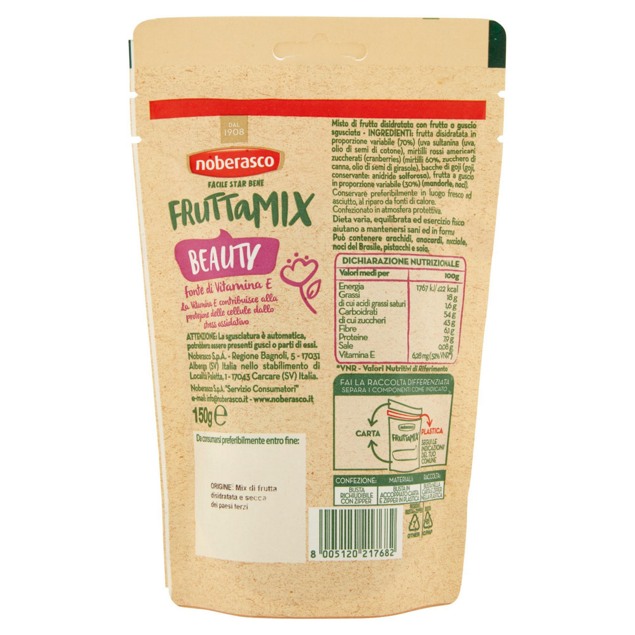 Mix di frutta disidratata e frutta a guscio 150 gr - Immagine 31