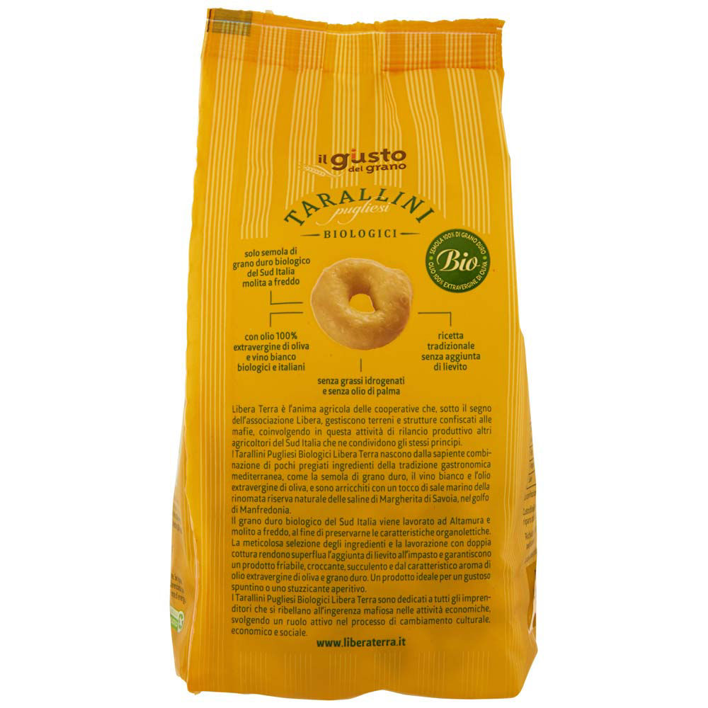 Tarallini pugliesi di semola di grano duro bio all'olio extra vergine di oliva 250 gr - Immagine 21