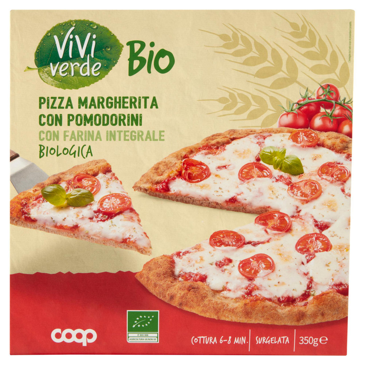 Pizza Margherita con pomodorini con farina integrale bio 350 gr